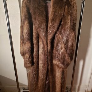 Long hair beaver coat